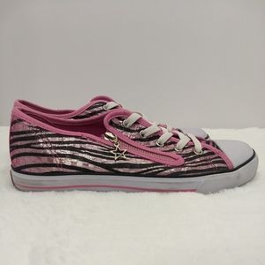 Gotta Flurt Converse Jungle Pink & Black Zebra